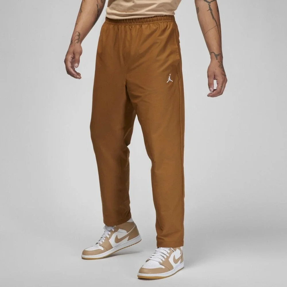 Jordan Mens Essential Crop Pants Lt British Tan White FB7325-281 Small NWT